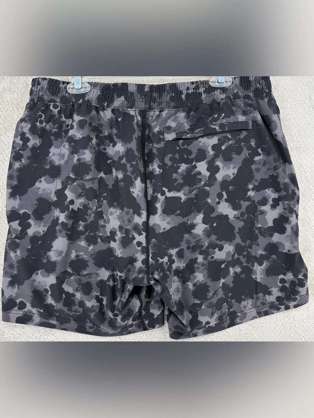 RHONE Men's Swim Trunks — Black and Gray Camo Splash